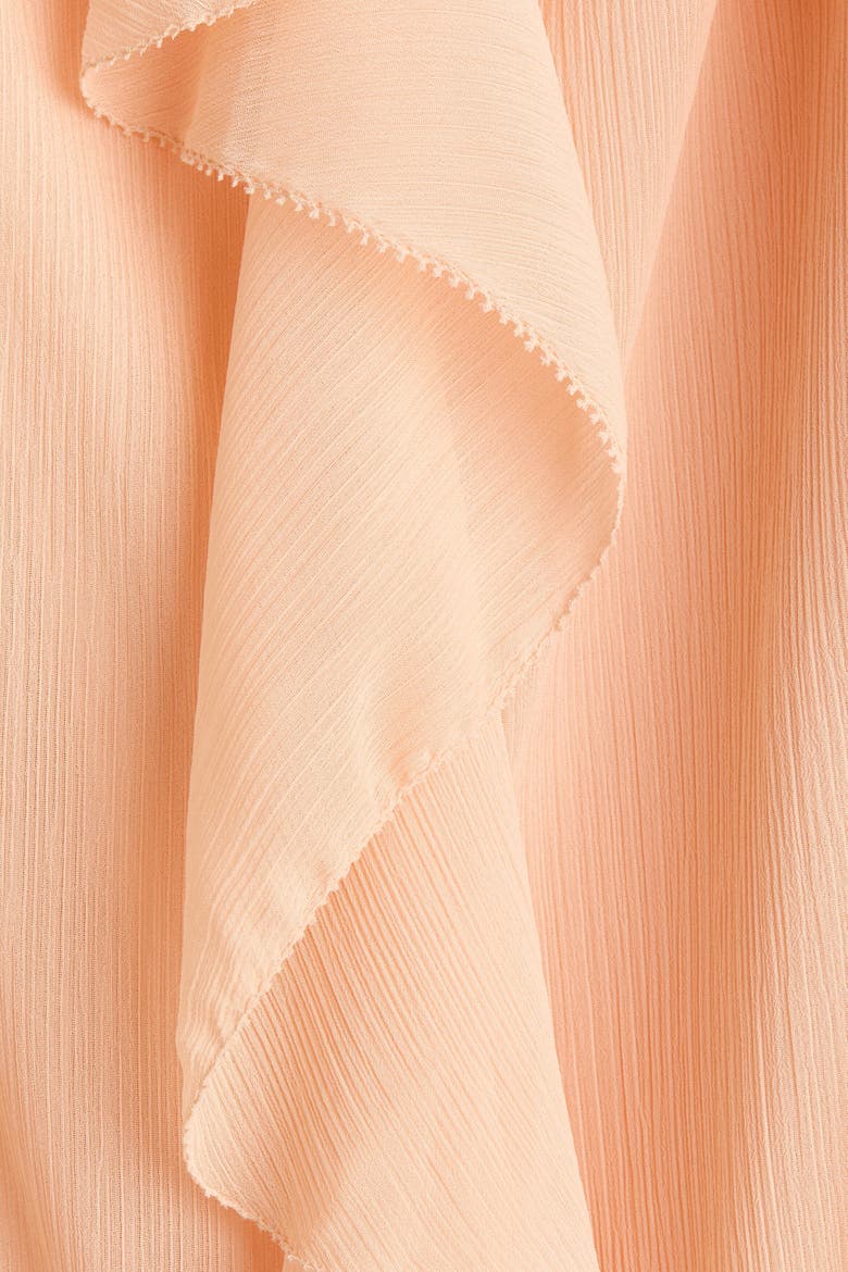 Flounced Chiffon Dress, Alternate, color, Apricot