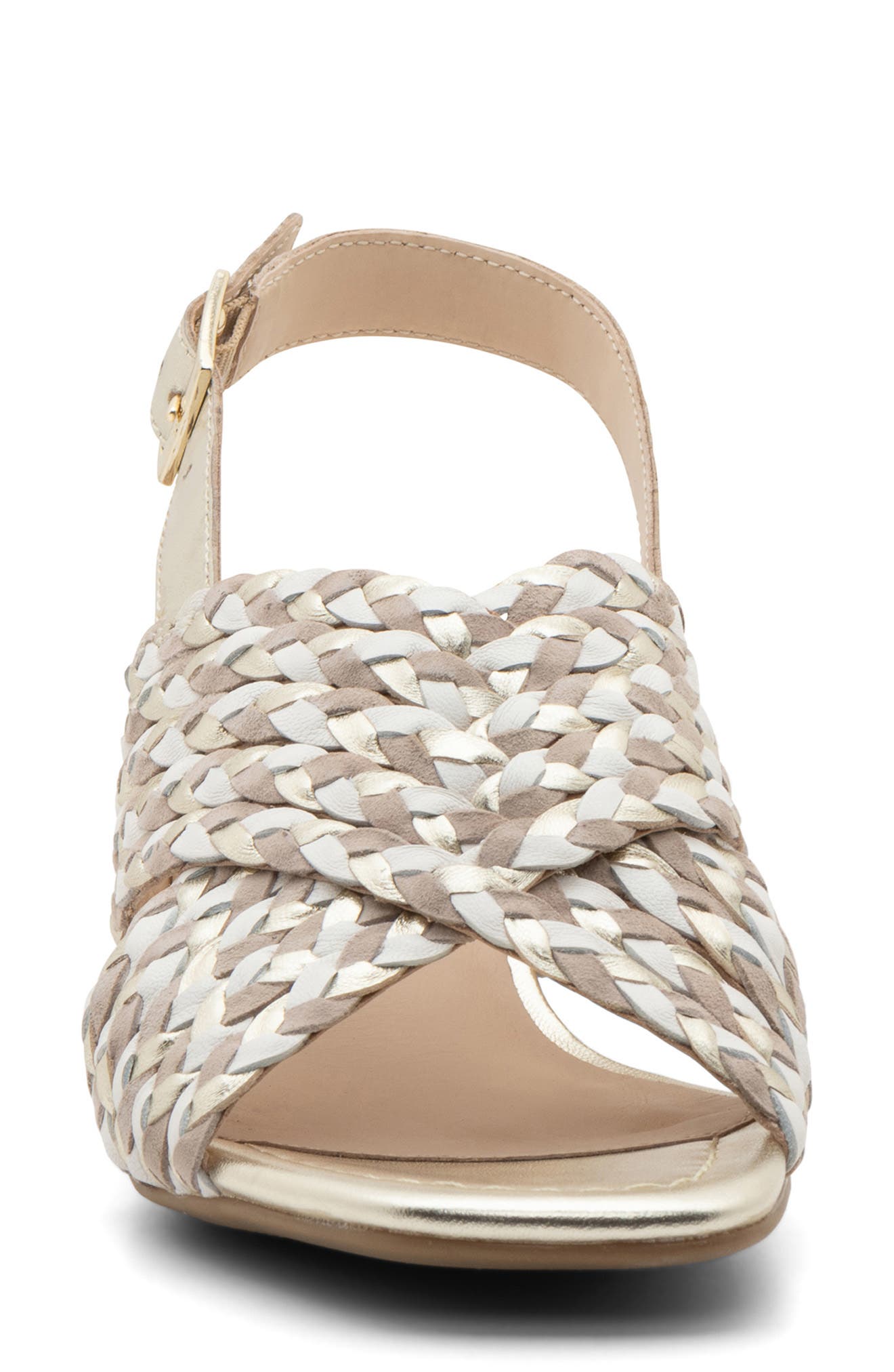 ara Benson Slingback Sandal, Alternate, color, Cream/Platinum/Sand
