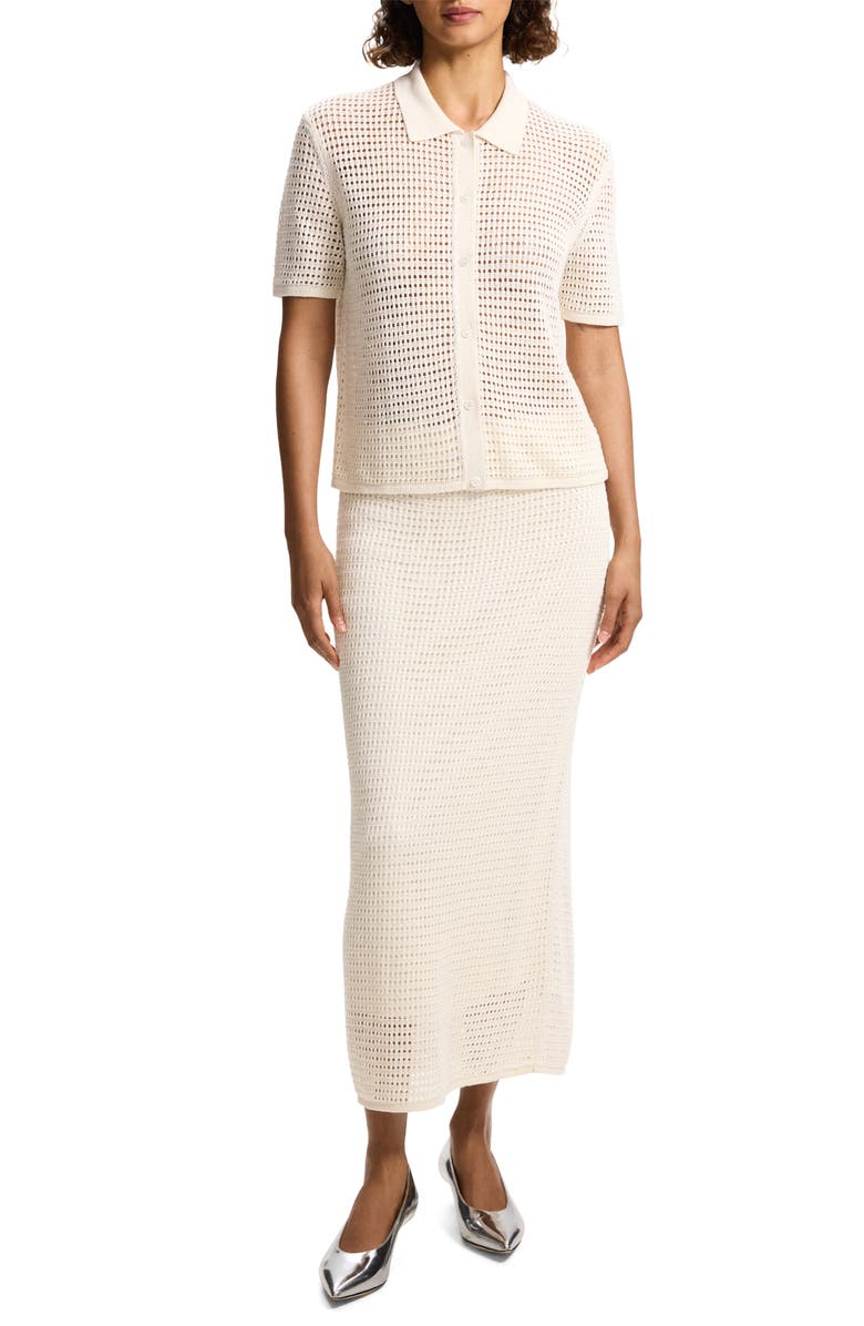 Theory Neo Open Stitch Linen Blend Mesh Cardigan, Alternate, color,