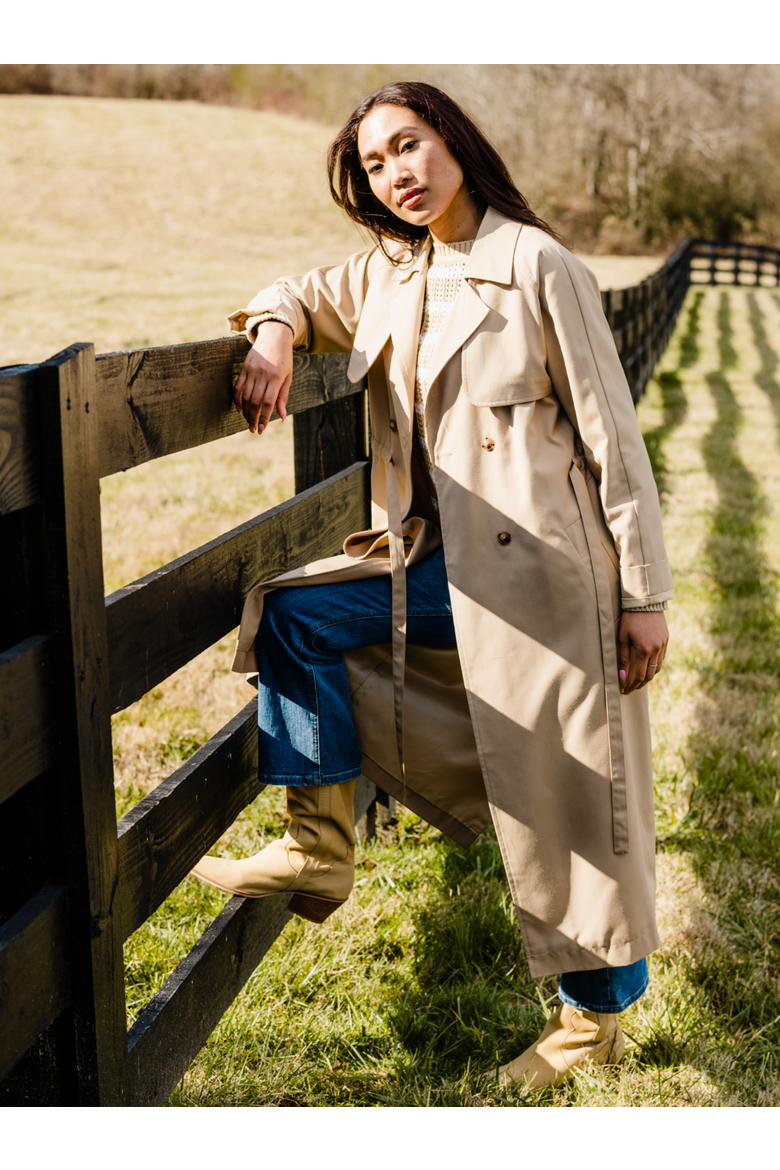 Kimberly Trench Coat, Alternate, color, Brown Sugar