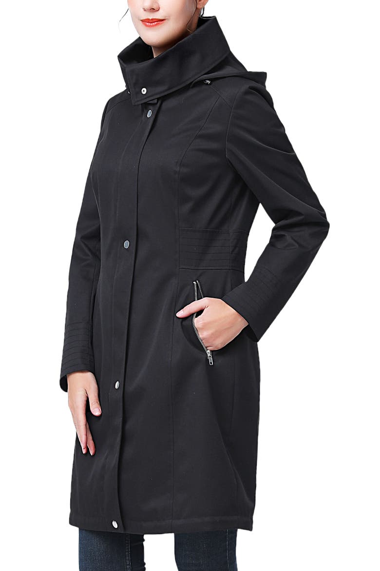 Alys Water Resistant Hooded Anorak Coat, Alternate, color, Black