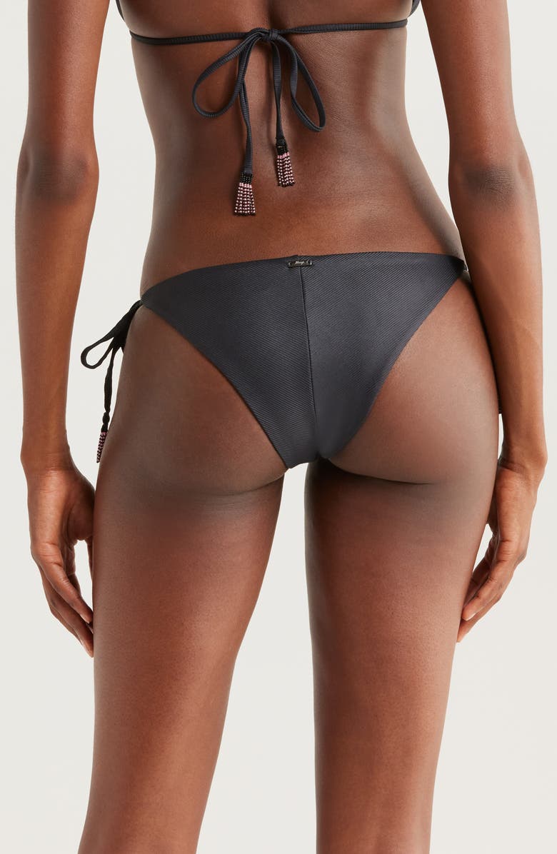 Maaji Shinning Reversible Bikini Bottoms, Alternate, color, Black