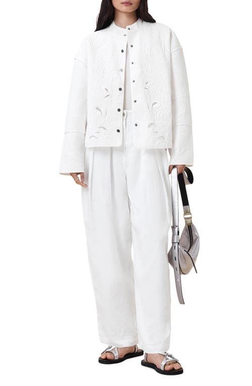 Allsaints Clary Quilted Shacket In White