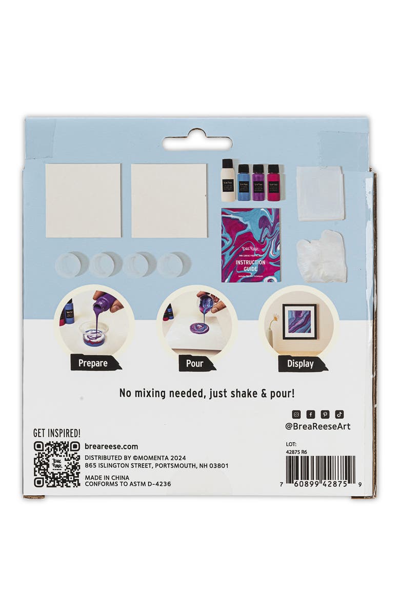 Brea Reese Acrylic Paint Pouring Kit Holiday Wall Art, Alternate, color, Multicolored