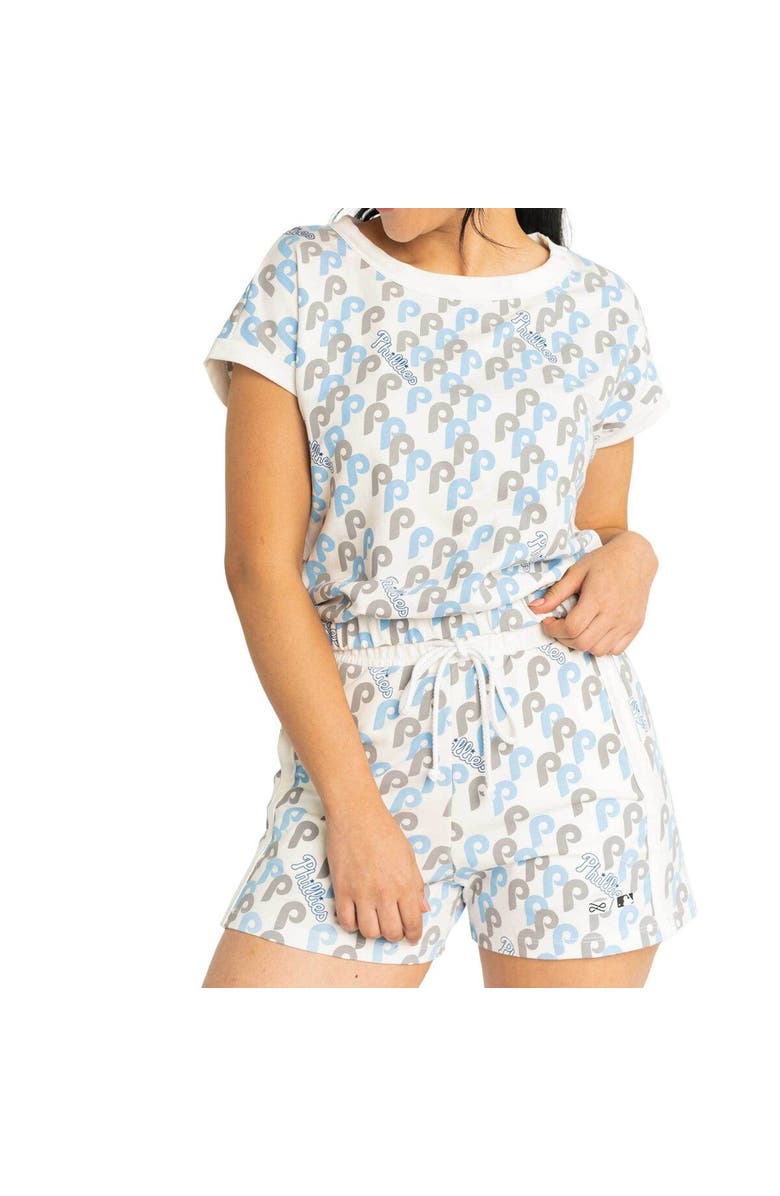 LUSSO Women's Lusso  White Philadelphia Phillies Marge Shorts, Alternate, color, White