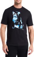 Robert Graham Neon Dog Knit Graphic T-Shirt