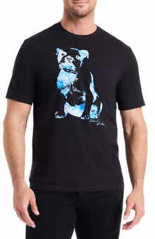 Robert Graham Neon Dog Knit Graphic T-Shirt