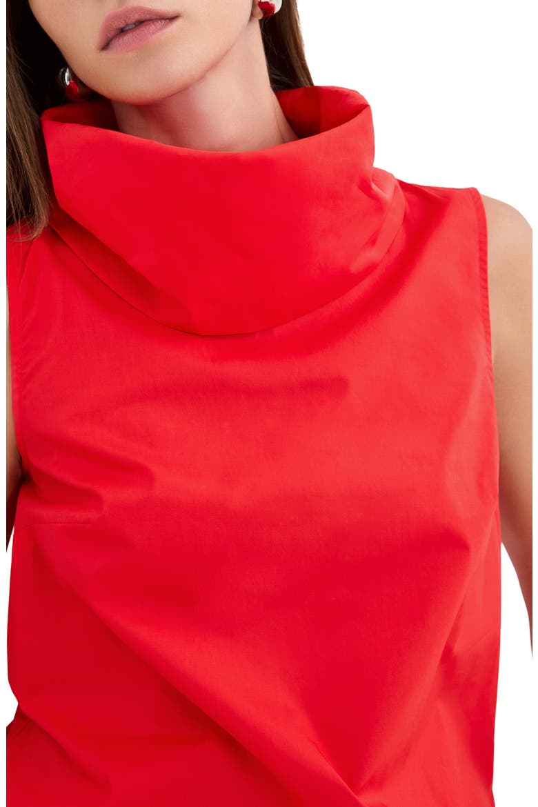 Marcy Cowl Neck Sleeveless Top, Alternate, color, RED
