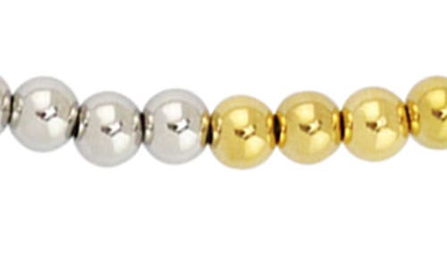 Rebl Gender Inclusive Two-tone Beaded Necklace In Silver And Gold