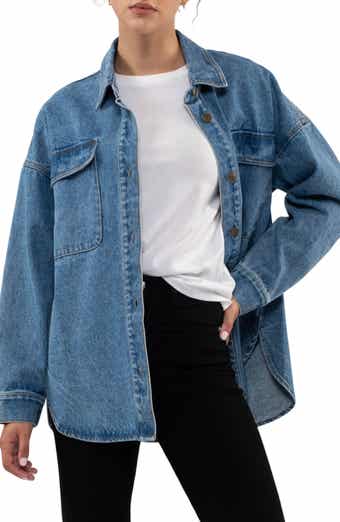 Cotton Denim Shirt Jacket