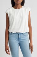 Wit & Wisdom Pleated Cap Sleeve T-Shirt