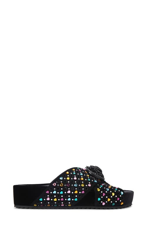 Kurt Geiger London Cross Strap Slide Sandal In Black