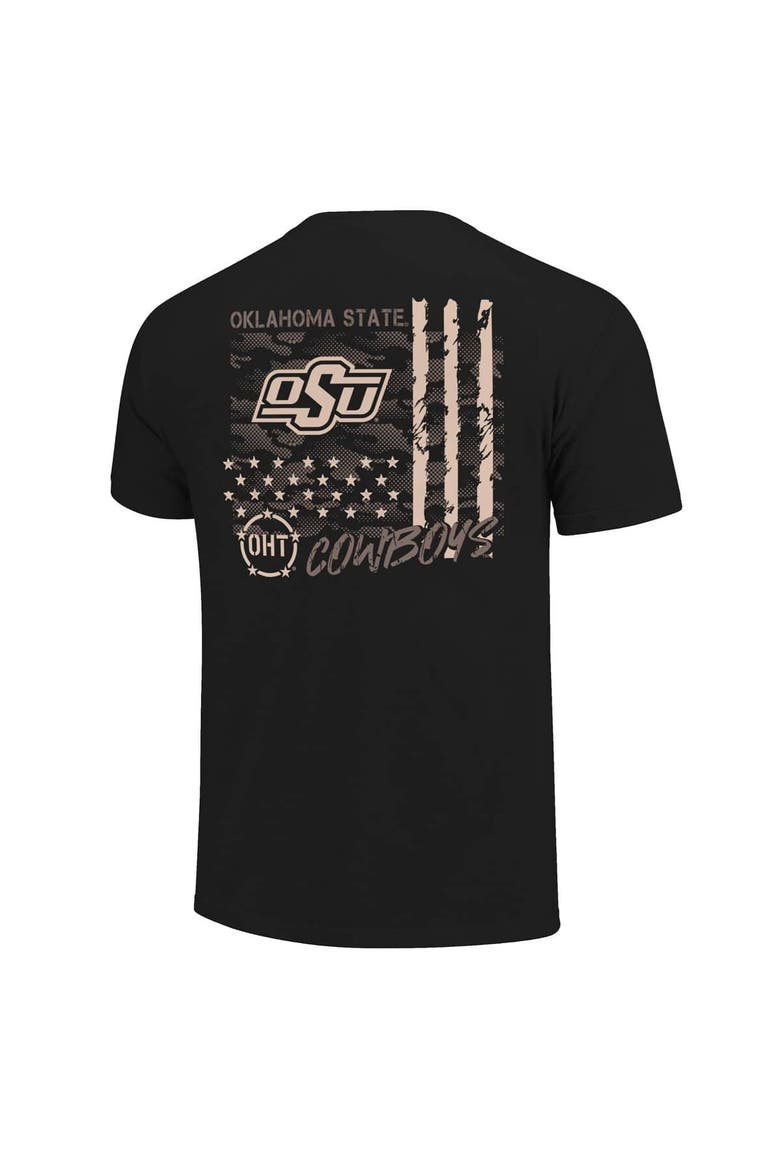 Men's  Black Oklahoma State Cowboys Comfort Colors OHT Camo Overlay T-Shirt, Alternate, color, Black