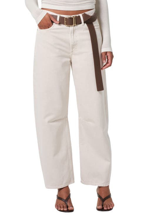 Miro High Waist Barrel Jeans (Almondette)