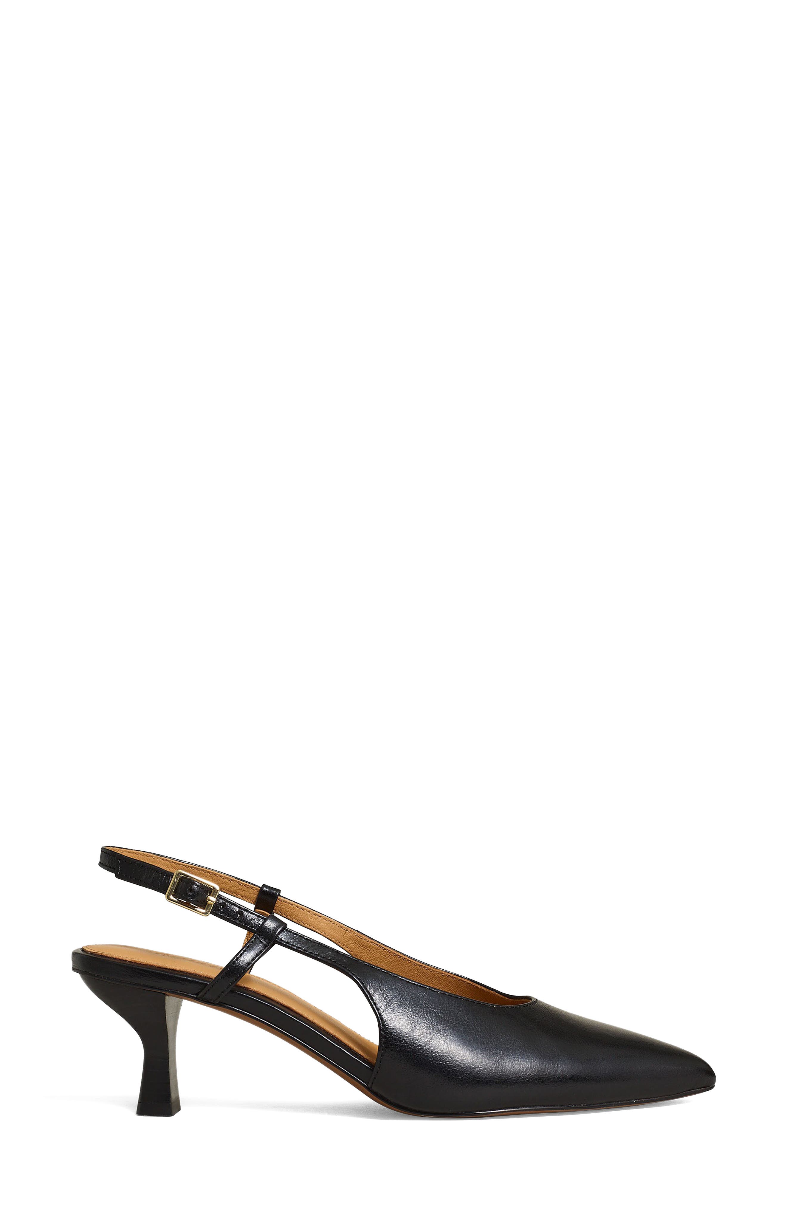 Madewell The Debbie Slingback Pump, Main, color, True Black