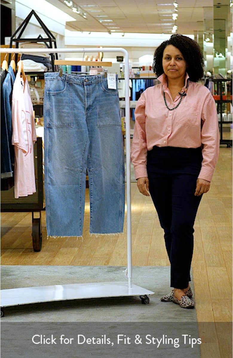 Darted Utility Barrel Leg Jeans, sales video thumbnail