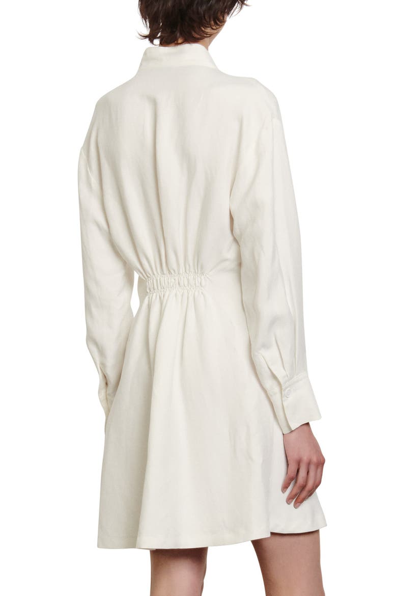 sandro celia ruched mini dress Sandro Celia Ruched Satin-Twill Mini Dress - Navy Blue