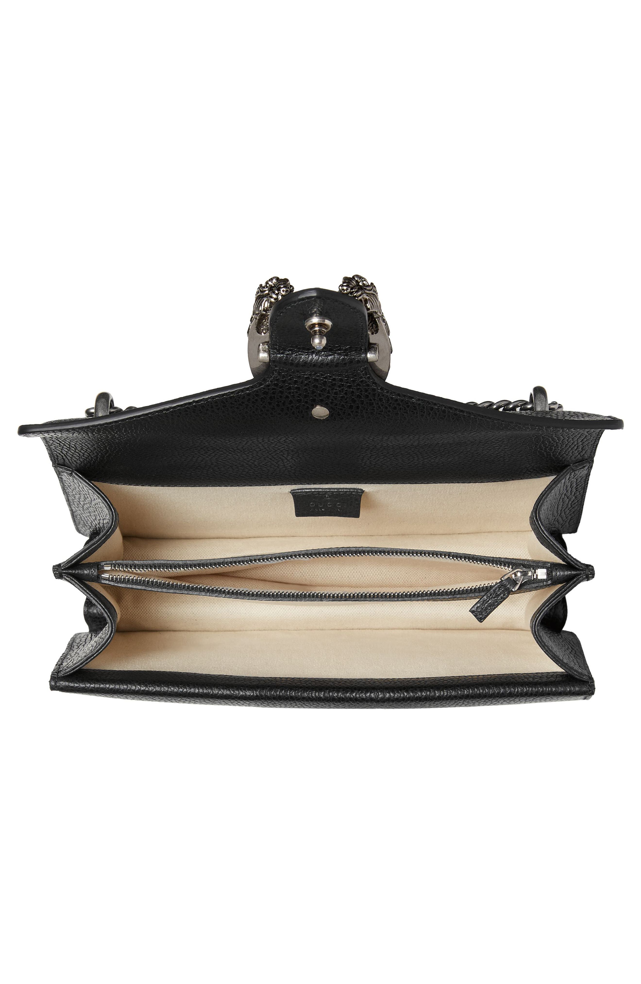 Small Leather Shoulder Bag, Alternate, color, NERO/BLACK DIAMOND