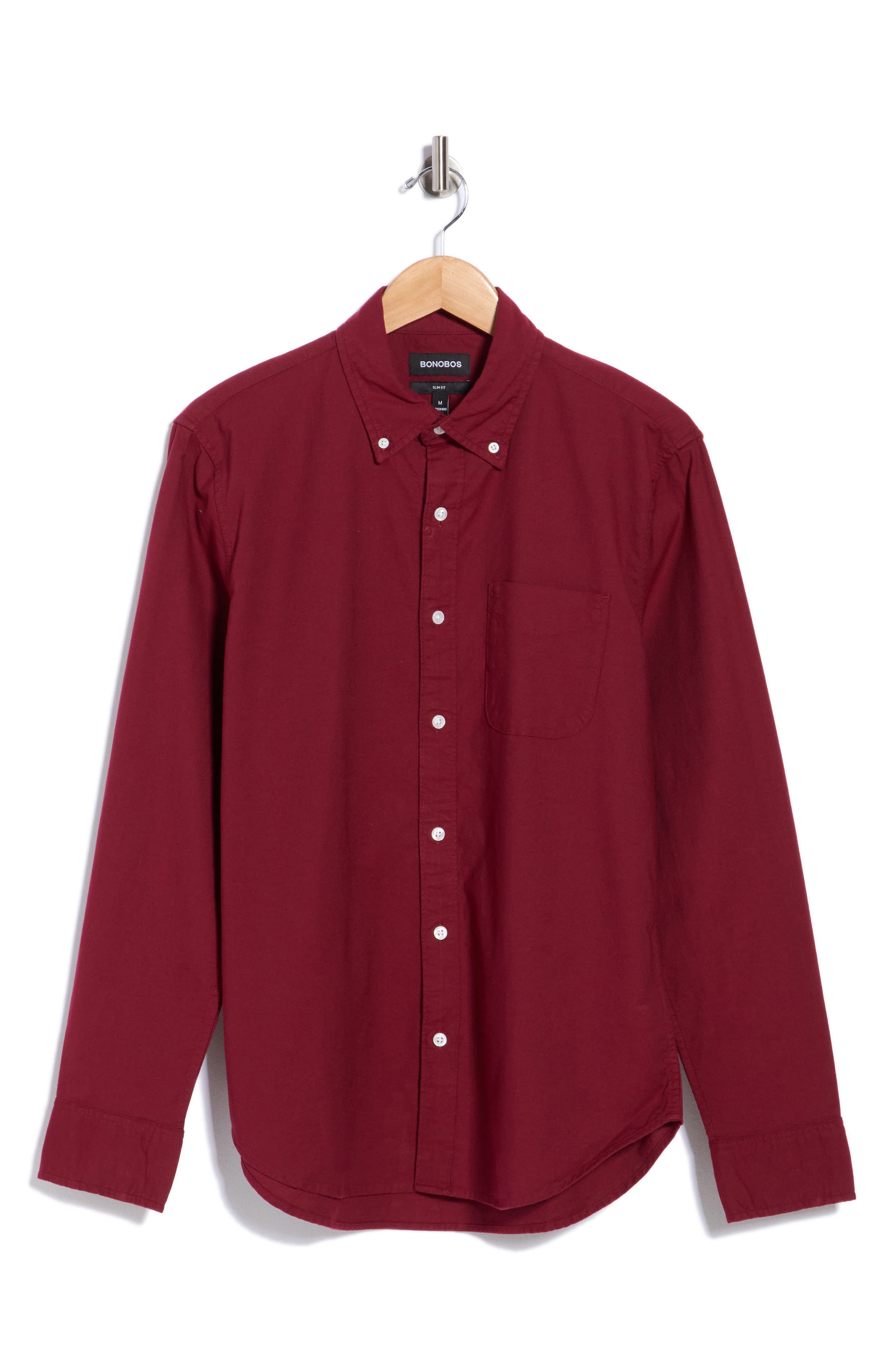 Oxford Slim Fit Stretch Cotton Button-Down Shirt