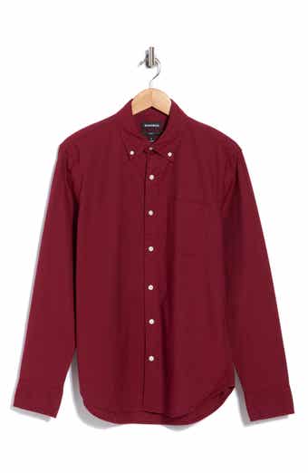 Oxford Slim Fit Stretch Cotton Button-Down Shirt