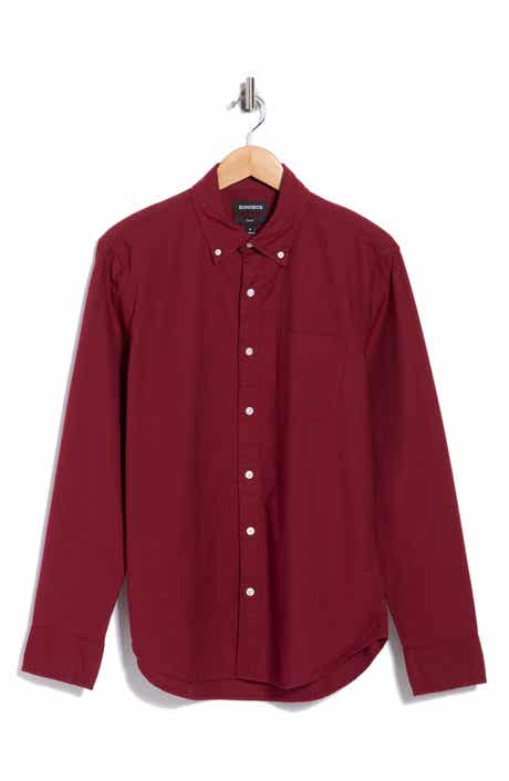 Oxford Slim Fit Stretch Cotton Button-Down Shirt