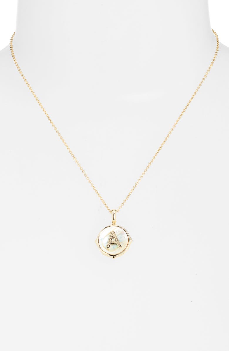 Kendra Scott Initial Pendant Necklace, Alternate, color,