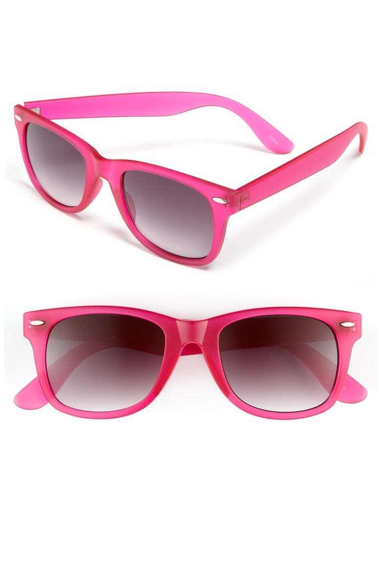 'Maureen' Retro Sunglasses, Main, color, CRYSTAL PINK