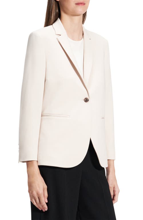 Theory Staple Admiral Crepe Blazer In Neutral