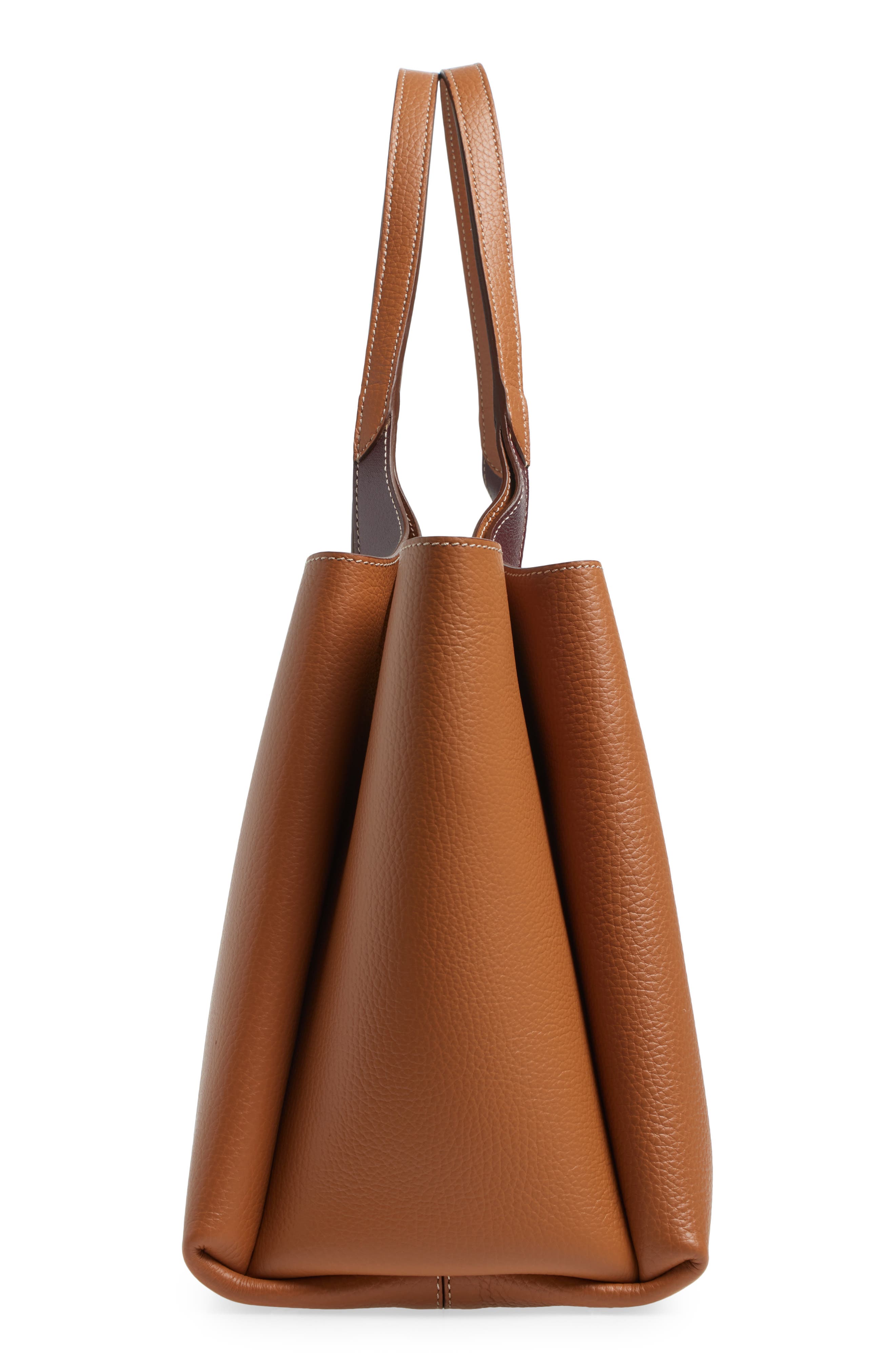 Medium Apa Leather Tote, Alternate, color, KENIA/ BORDEAUX