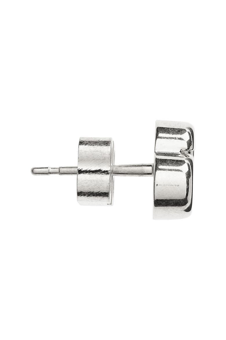 Interlocking Logo Stud Earrings, Alternate, color, 0668 SILVER