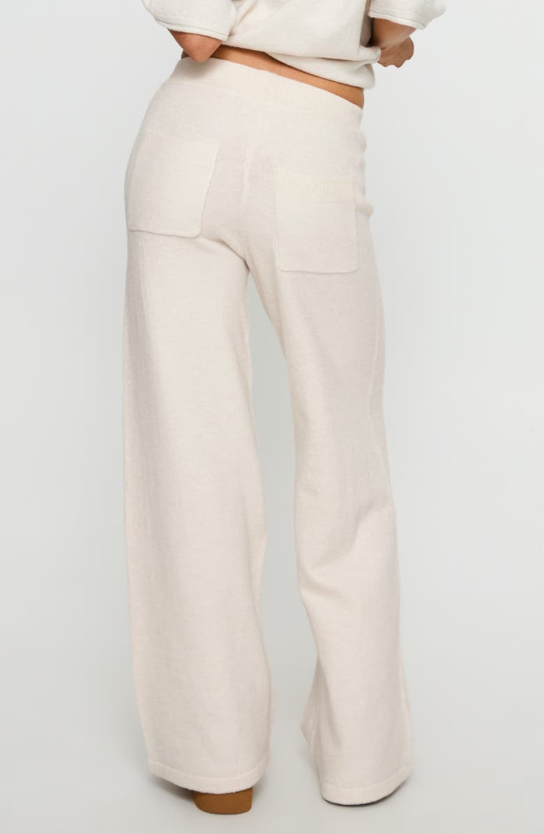Princess Polly Bekki Wide Leg Sweater Pants, Alternate, color, Oat