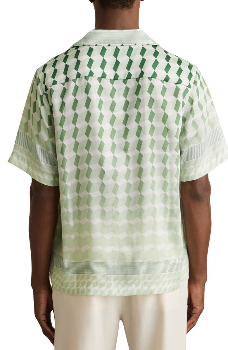 Reiss Dune Camp Shirt, Alternate, color, Green