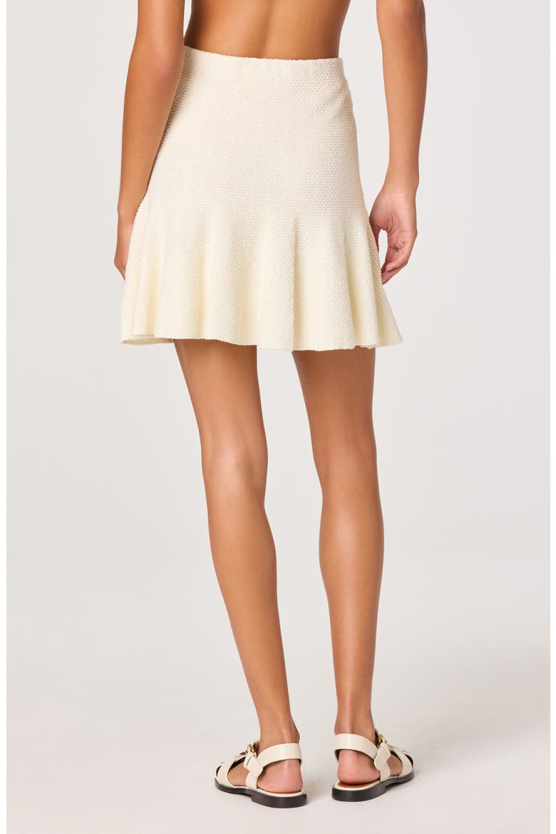 Dynasty Flounce Sweater Skirt, Alternate, color, CREAM BLACK