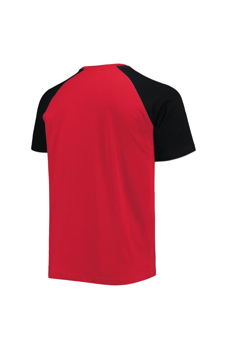 STARTER Men's Starter Red/Black NASCAR The Catcher Raglan T-Shirt, Alternate, color,