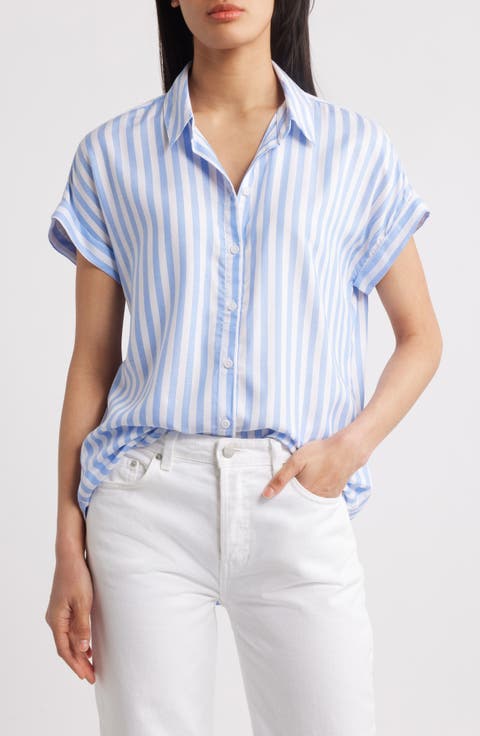 Kenzie Stripe Short Sleeve Button-Up Shirt
