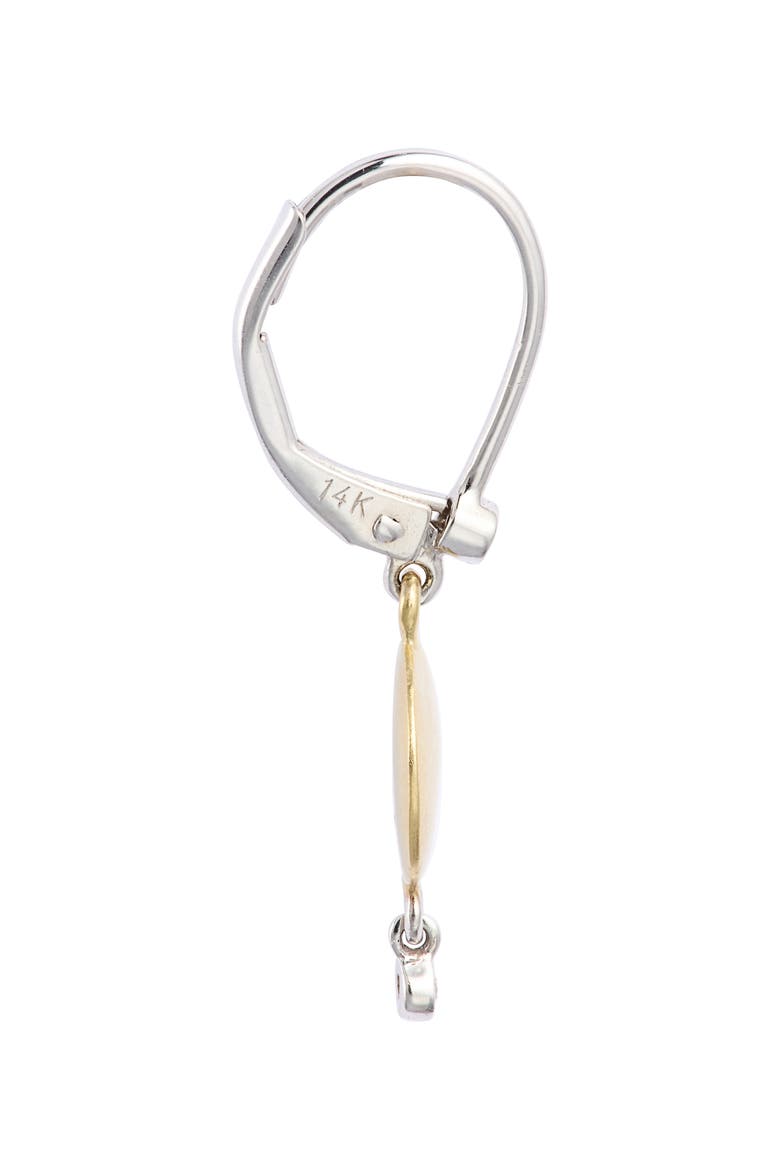 14k Gold Diamond Disc Drop Earrings, Alternate, color, YELLOW GOLD