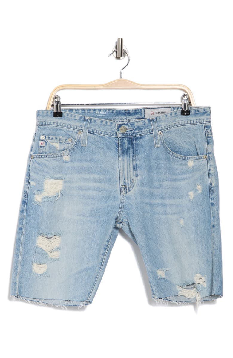 AG Tellis Distressed Modern Slim Denim Jorts, Alternate, color,