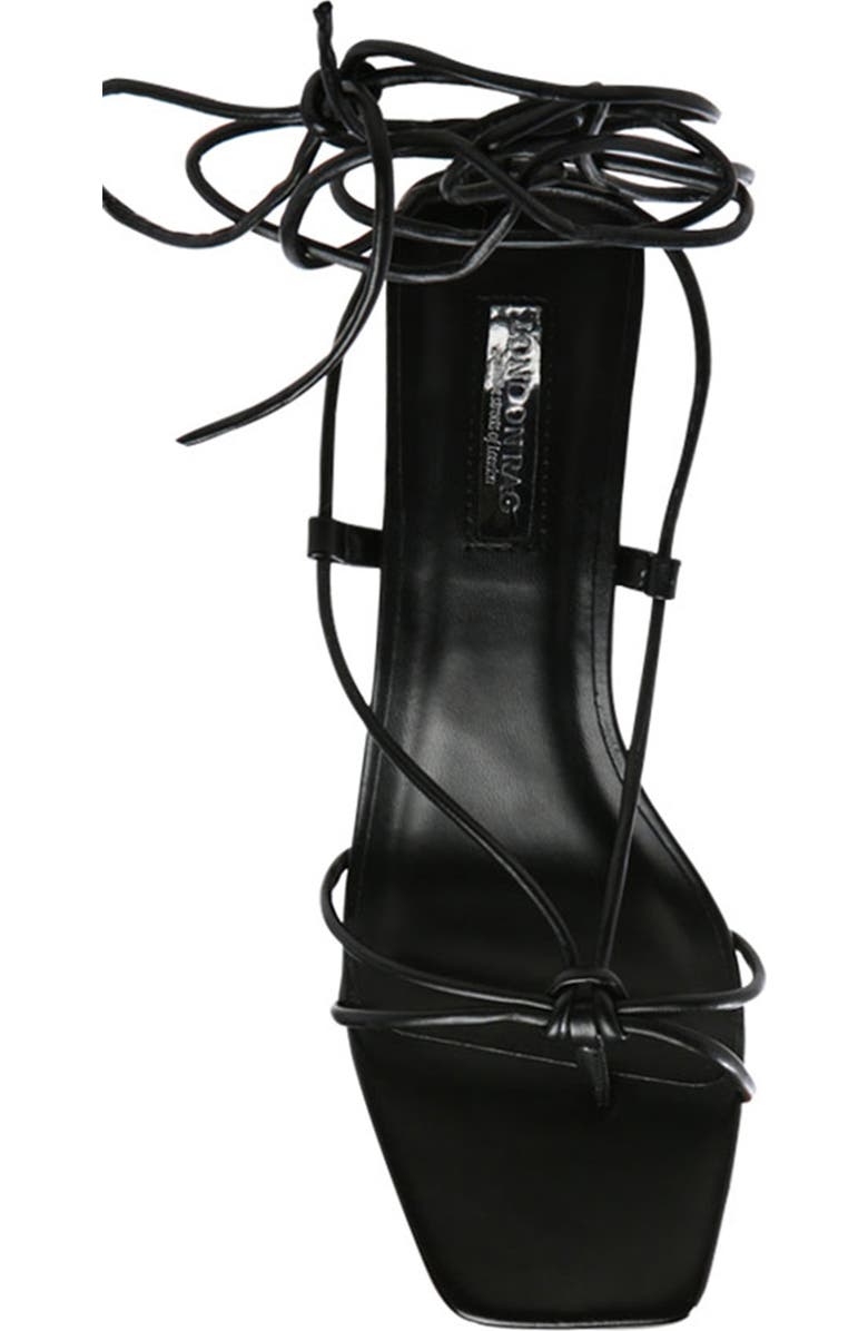 LONDON RAG Spruce Dessert Ankle Wrap Sandal, Alternate, color, Black