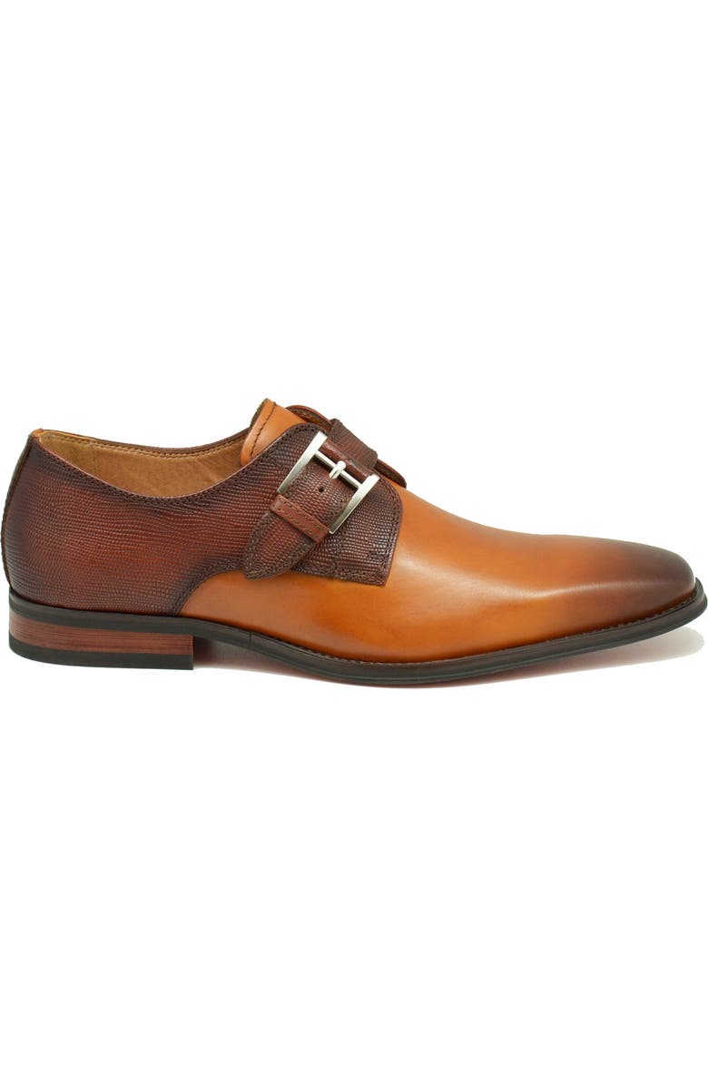 La Milano Albans Monk Shoe, Alternate, color, Tan Dark Brown