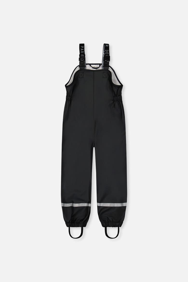 Rain Adjustable Suspender Reflective Ankle Overalls, Main, color, Black