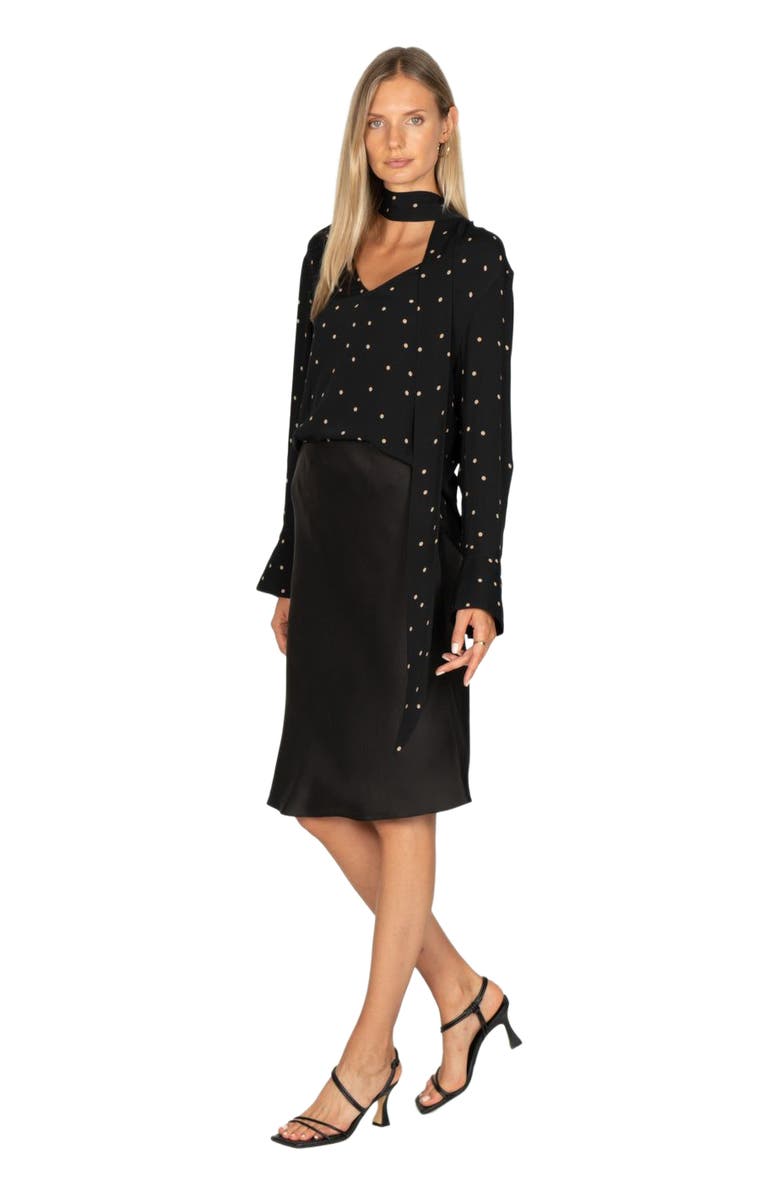 SECRET MISSION Rhiannon Blouse, Alternate, color, Black Polka Dot