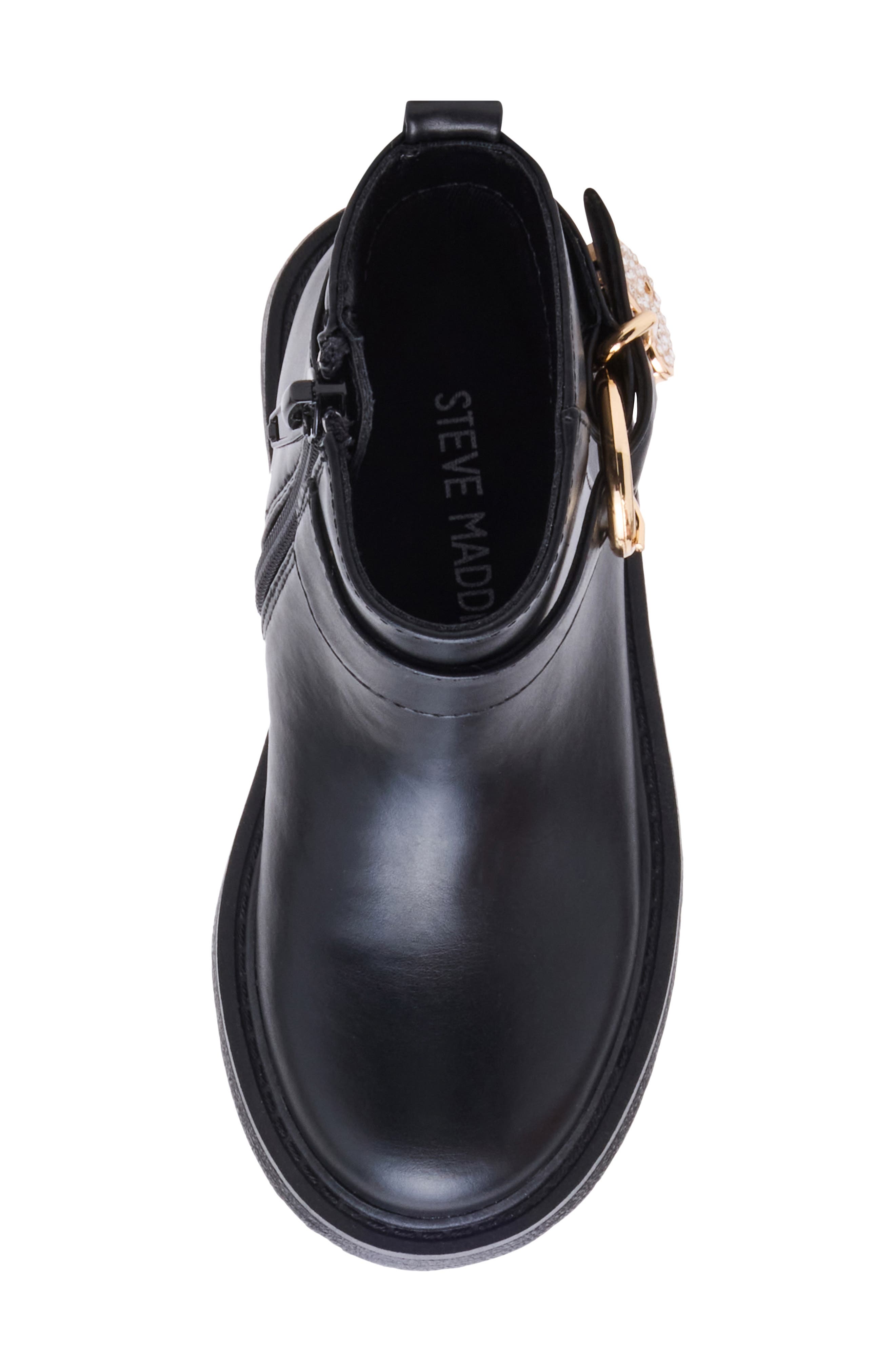 Steve Madden Kids' Locket Bootie, Alternate, color, Black