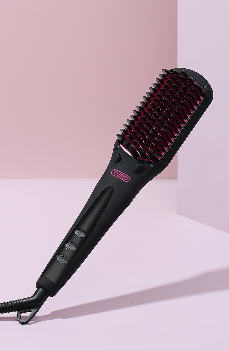 TYMO iONIC Hair Straightener Brush, Alternate, color, Black