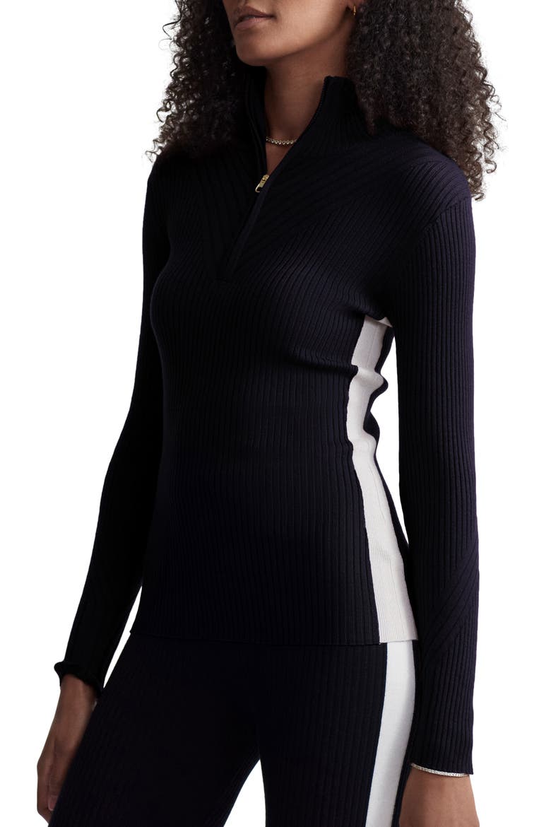 Demi 2.0 Half Zip Top, Alternate, color, BLACK