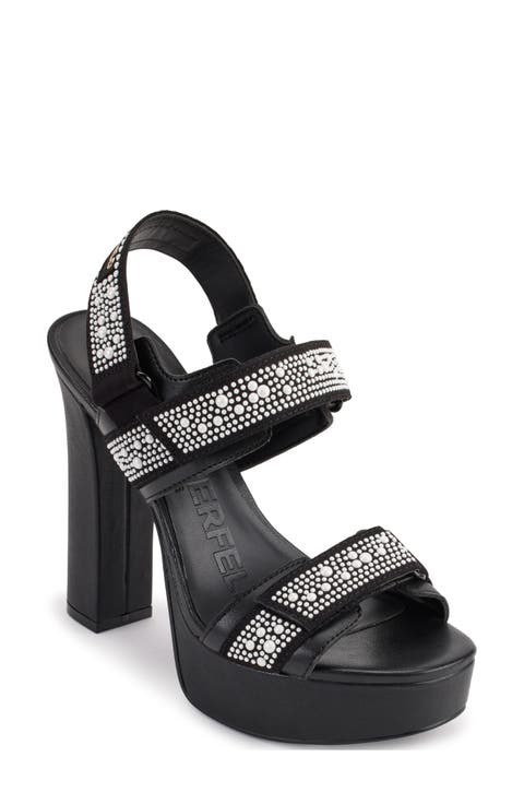 Alessia Faux Pearl Platform Sandal (Women)