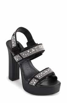 KARL LAGERFELD PARIS Alessia Faux Pearl Platform Sandal
