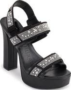 KARL LAGERFELD PARIS Alessia Faux Pearl Platform Sandal