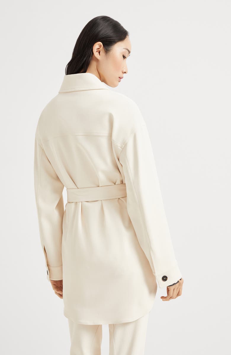 Brunello Cucinelli Twill blazer with monili, Alternate, color, Panama