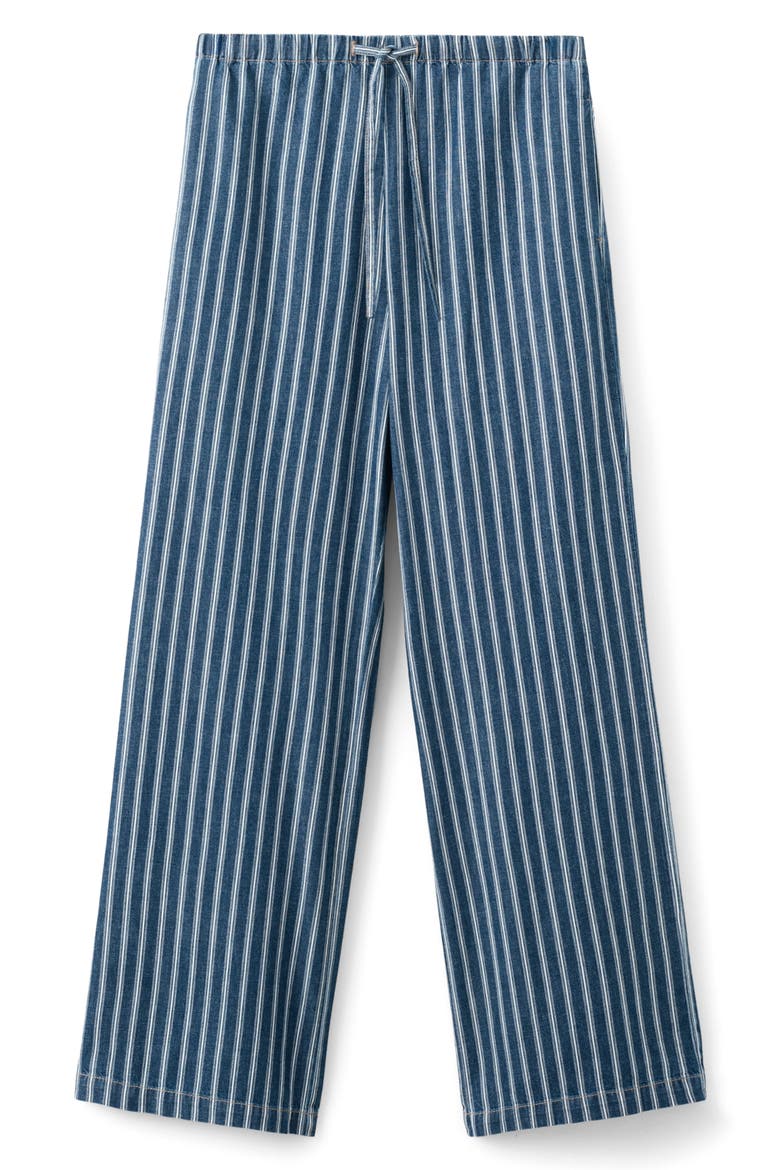 Drawstring Straight Leg Pants, Alternate, color, BLUE