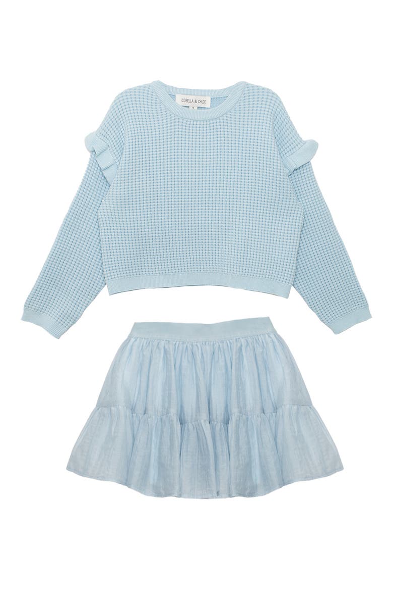 Isobella & Chloe Tutu in the Clouds Two Piece Set, Main, color, Blue
